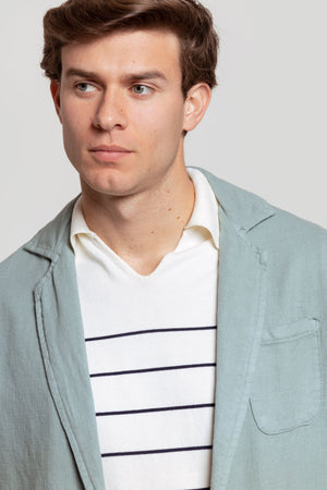 Americana Sport Algodon Lino Verde