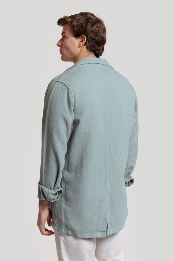 Americana Sport Algodon Lino Verde