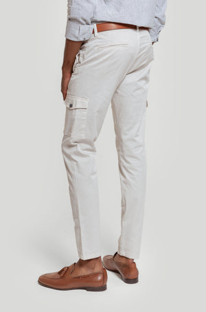 Chino Cargo Botón Hueso
