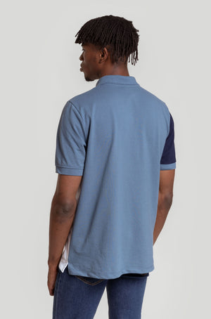 Polo Cuadro Escudo Marino