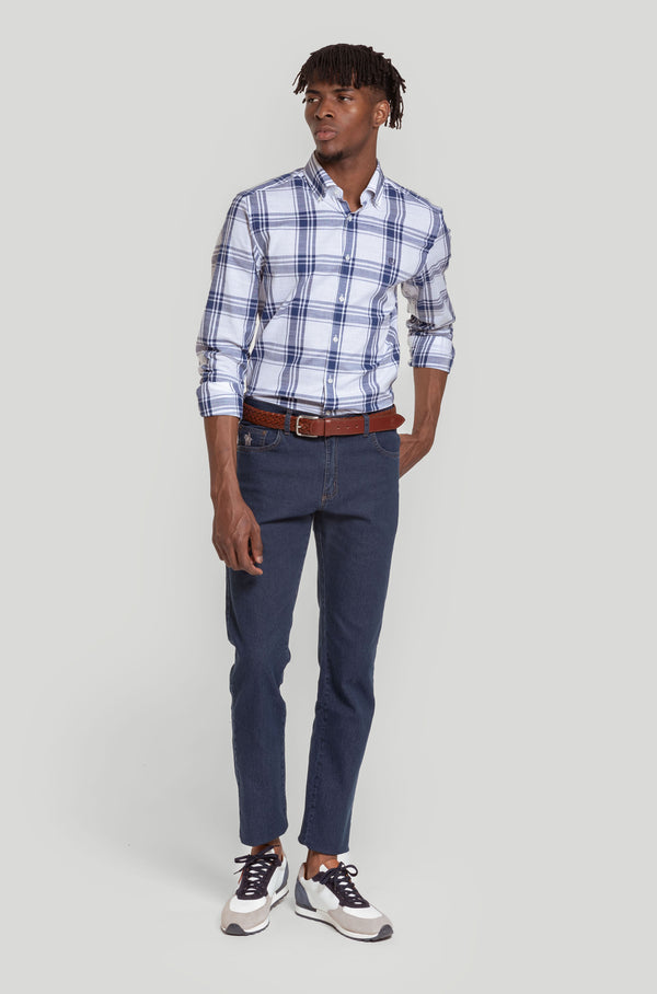 Pantalon Vaquero Regular Piedra