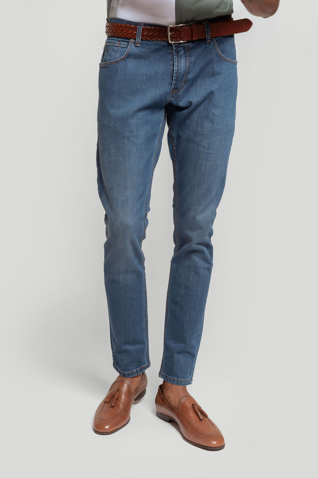 Jeans Skinny Lavado Verdoso