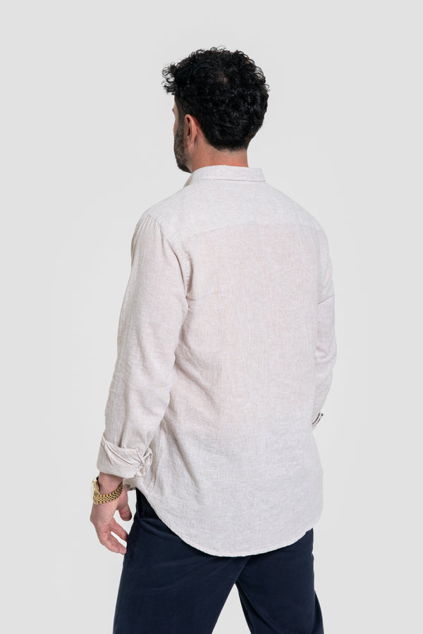 Camisola Polo Riscas Camel
