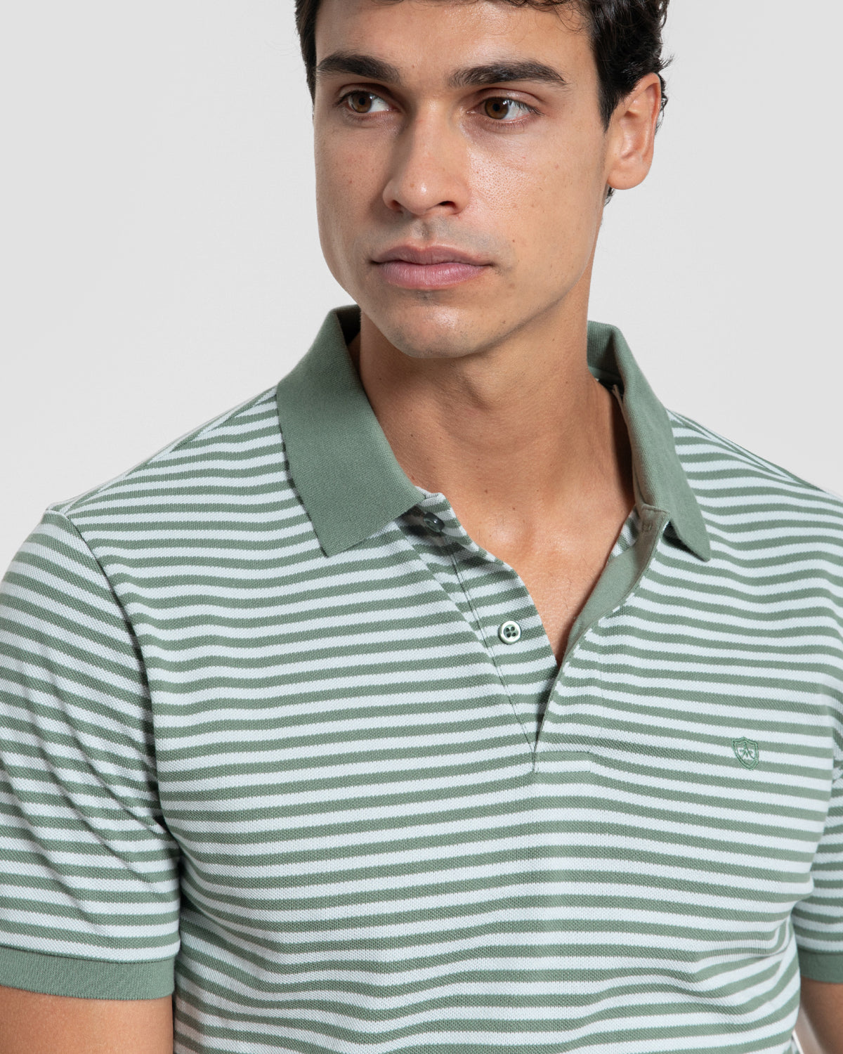 Mint Striped Polo