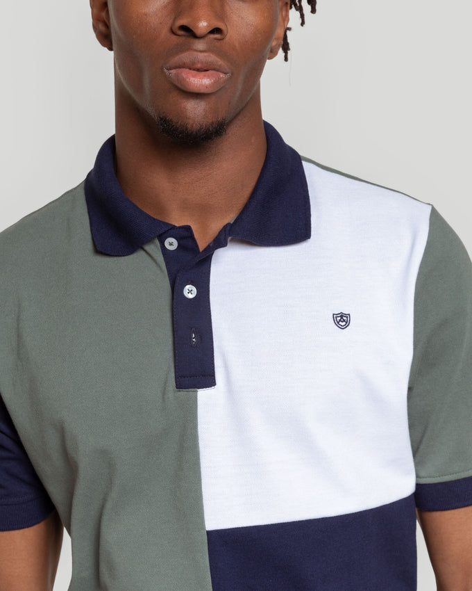 Camisa polo xadrez caqui