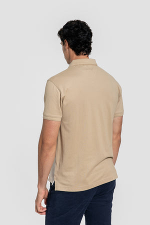 Polo Detalle Relieve Camel