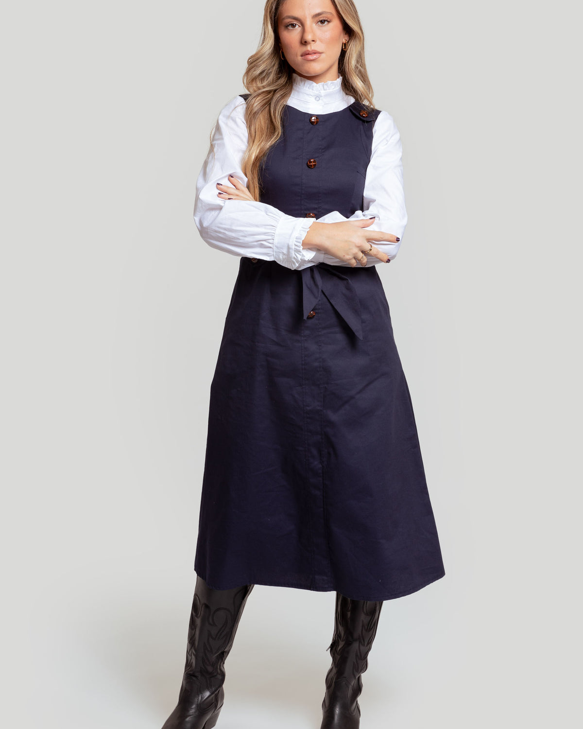 Vestido Orvalho Azul - Raízes