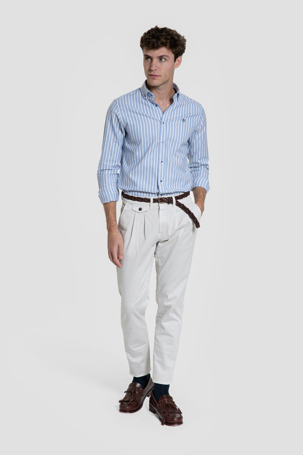 Camisa Rayas Celeste