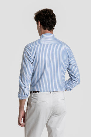 Camisa Rayas Celeste