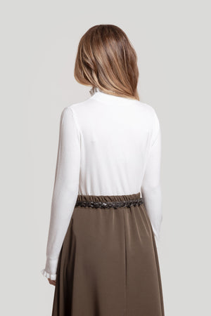 Jersey Ribete Cuello Blanco