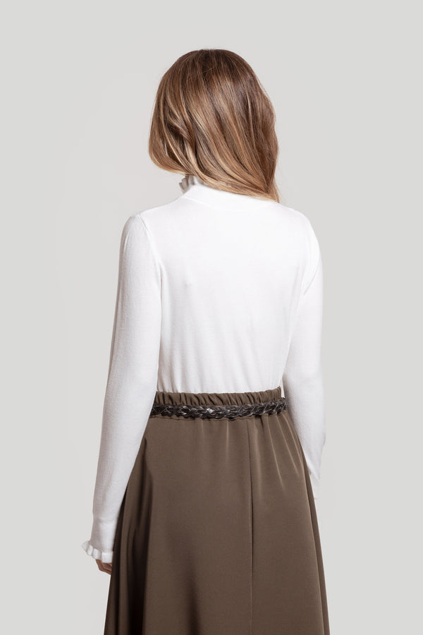 Jersey Ribete Cuello Blanco
