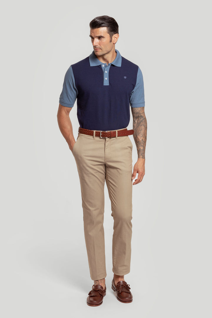 Polo Bicolor Marino