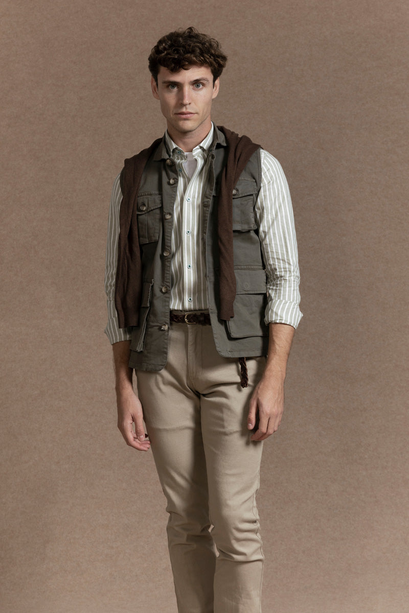 Chaleco Bolsillos de Algodón