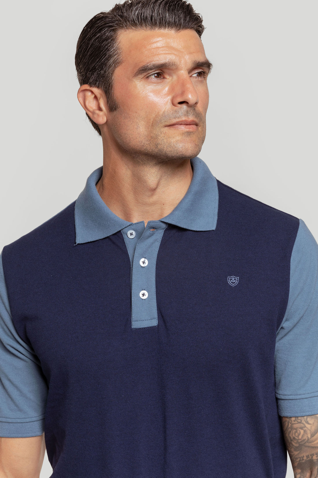 Polo Bicolor Marino