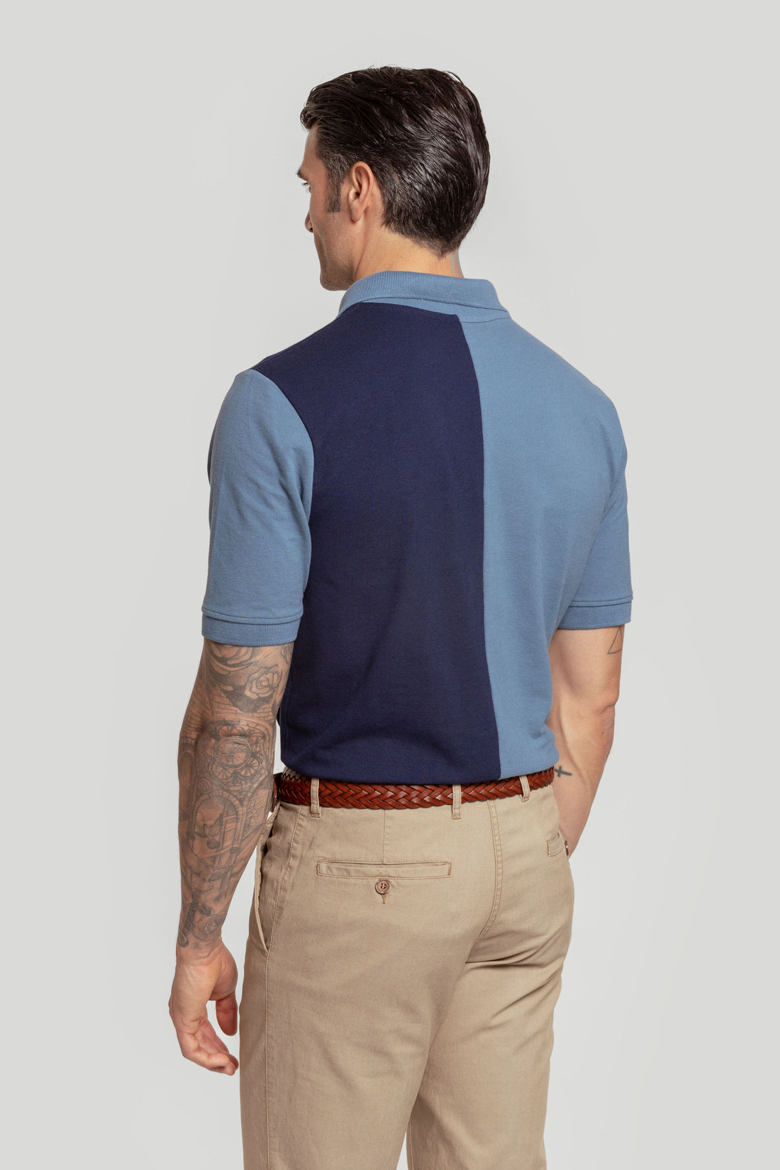 Polo Bicolor Marino