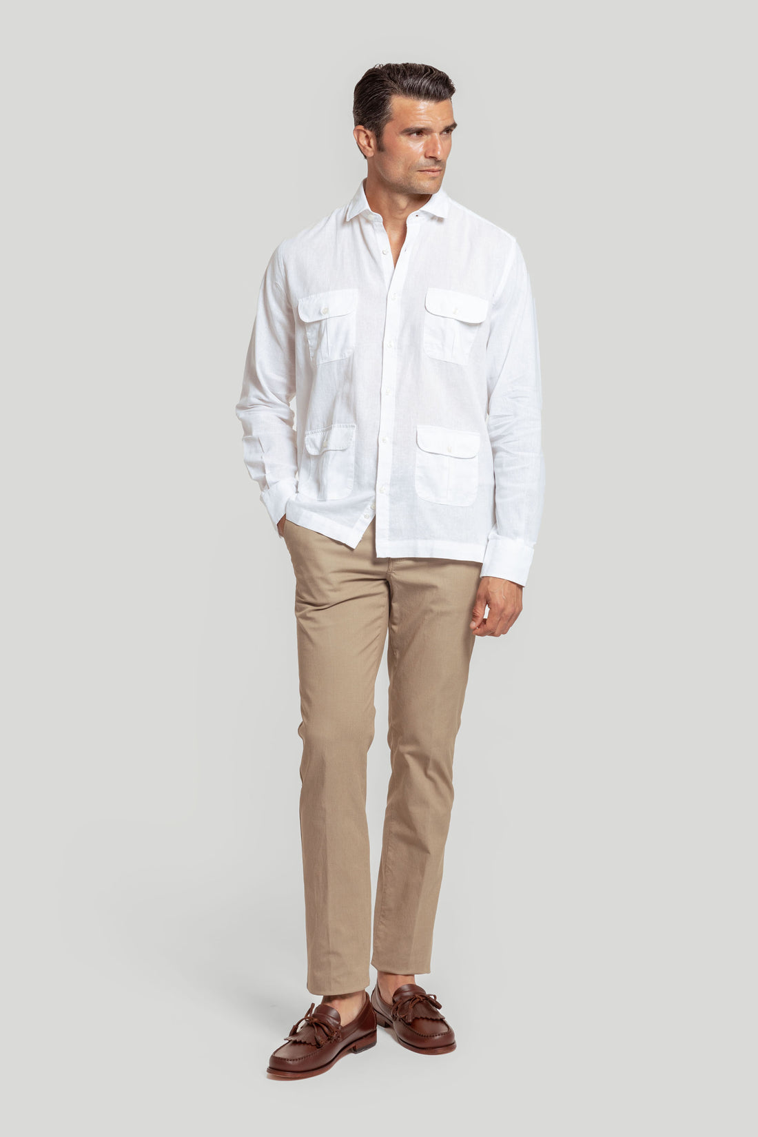 Camisa Cubana Blanco
