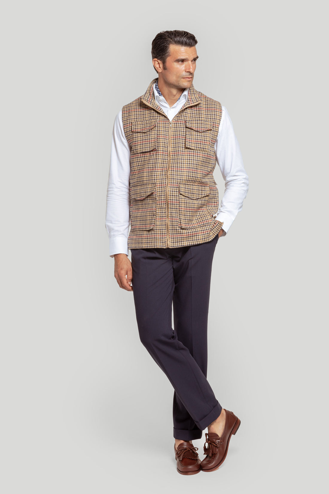 Chaleco Espiga Marron