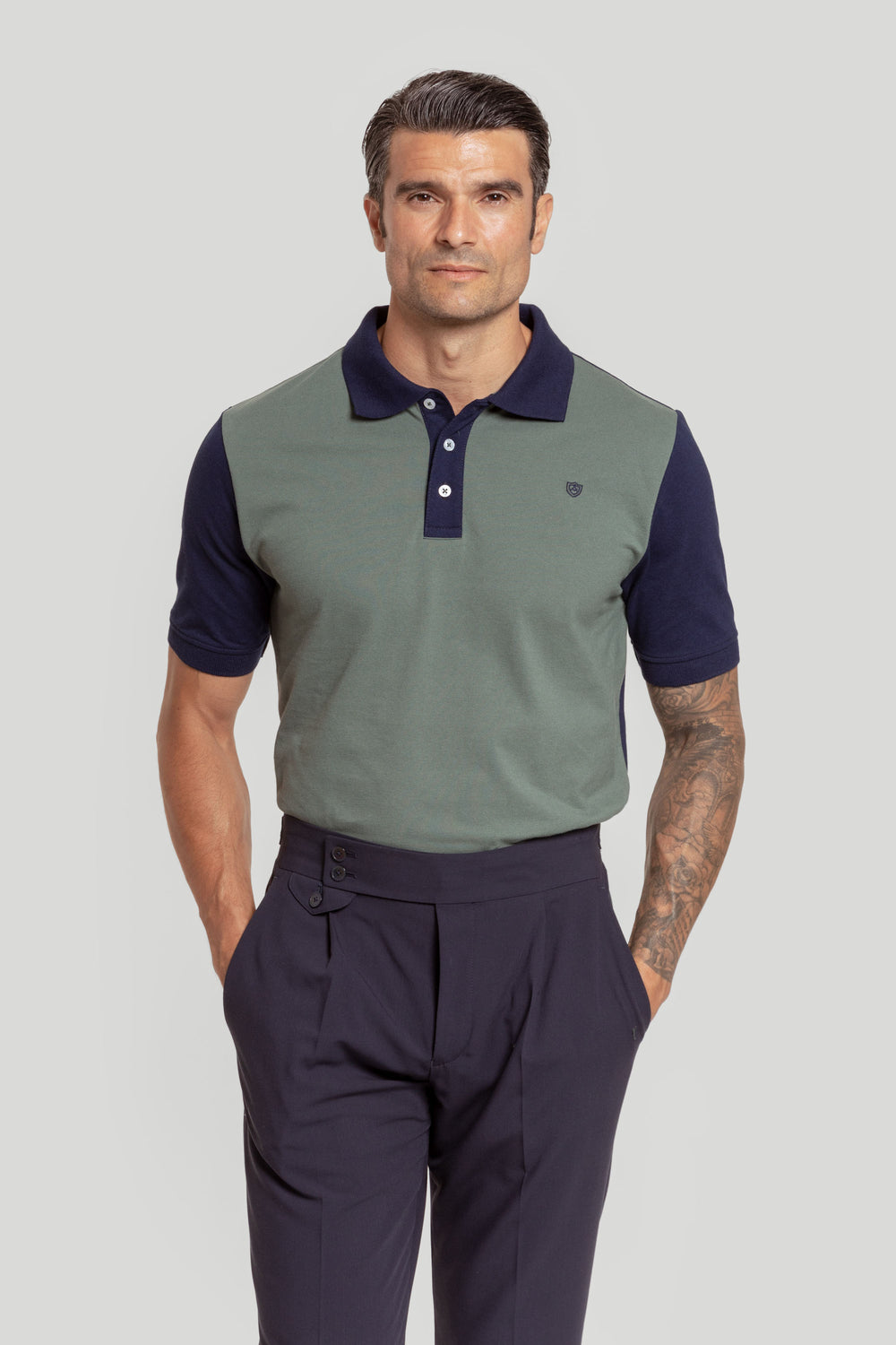 Polo Bicolor Kaki