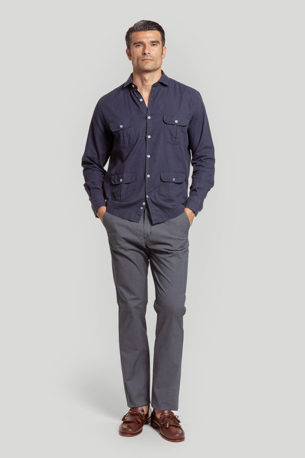 Camisa Cubana Marino
