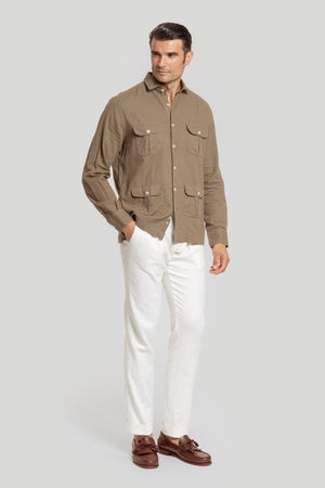 Camisa Cubana Kaki