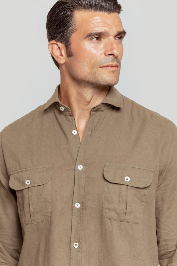 Camisa Cubana Kaki