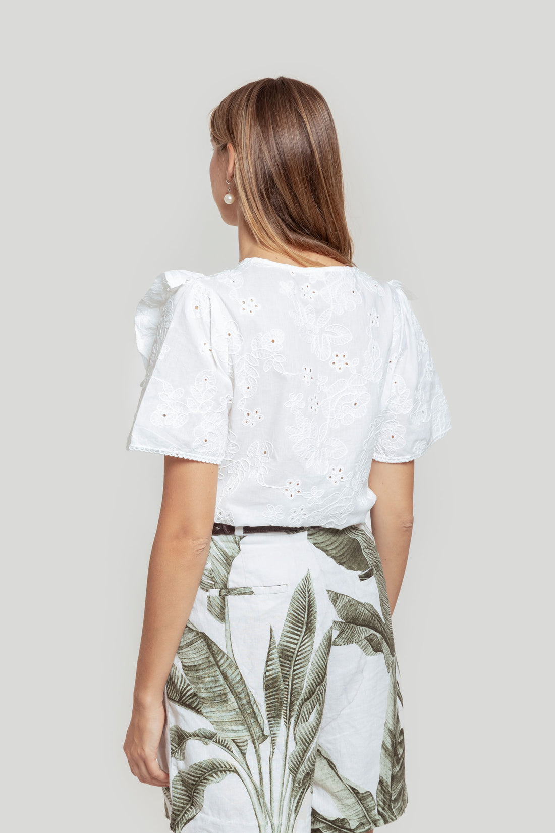 Blusa Manga Corta Blanca