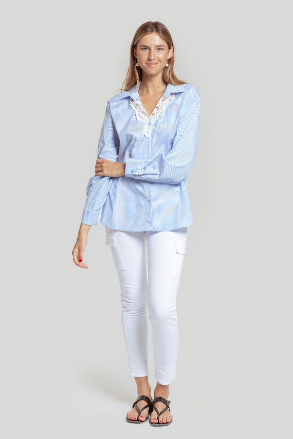 Camisa Rayas Bordado