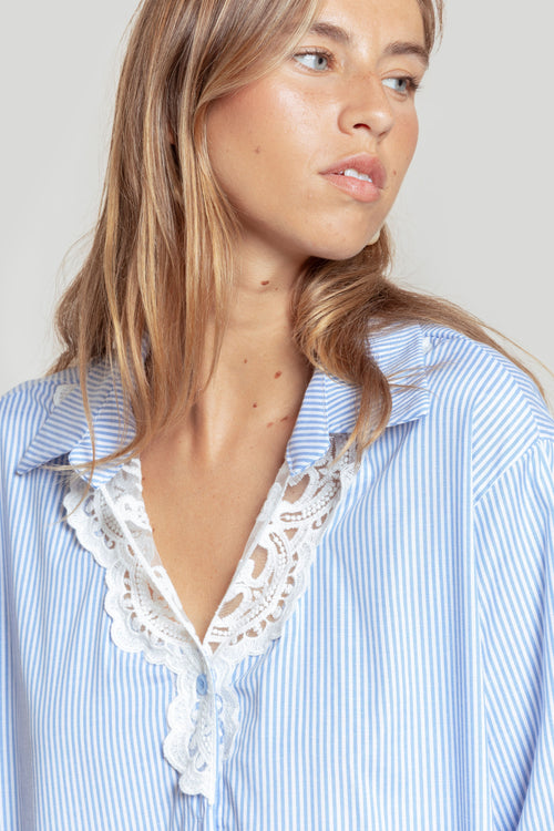 Camisa Rayas Bordado