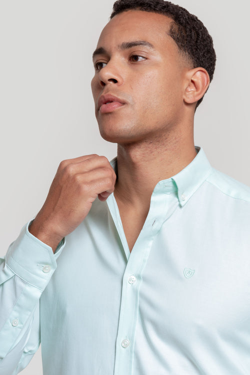 Camisa Oxford Verde Agua