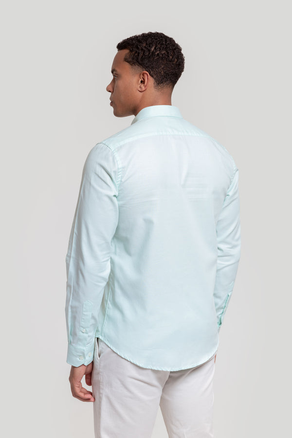 Camisa Oxford Verde Agua