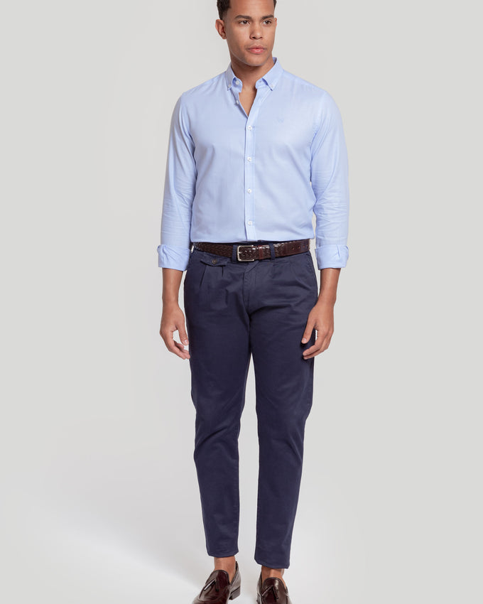 Camisa Oxford Azul Claro