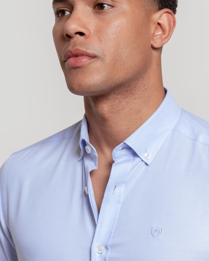 Camisa Oxford Azul Claro