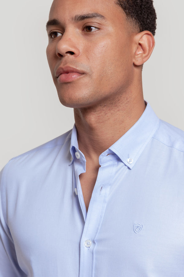 Camisa Oxford Celeste