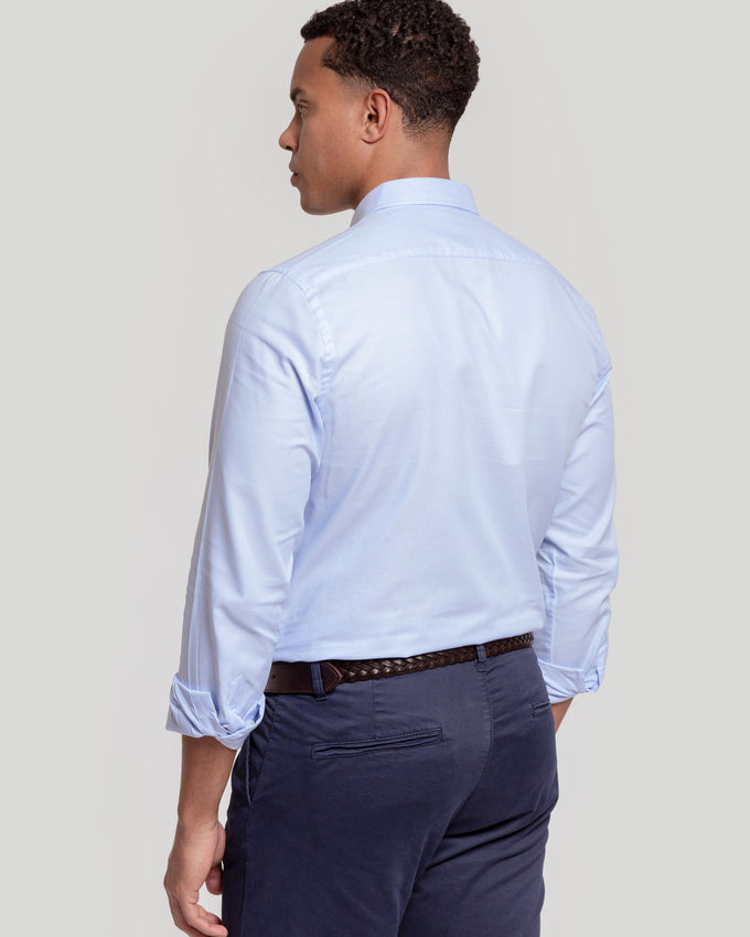 Camisa Oxford Azul Claro