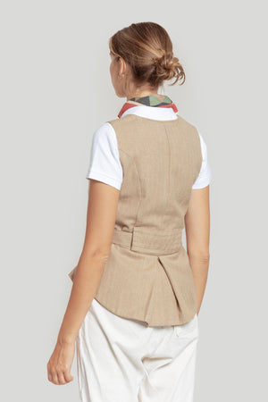 Chaleco Espiga Camel