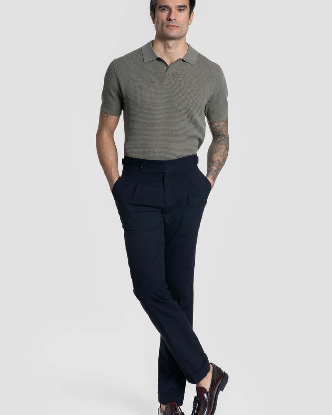 Structured Knit Polo