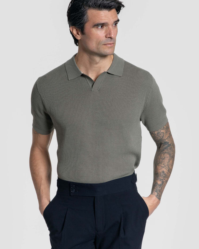 Structured Knit Polo