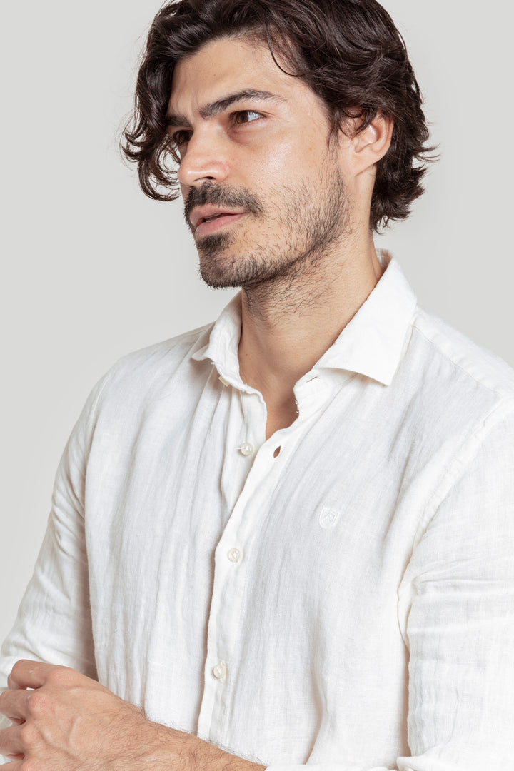 Camisa Lino Beig