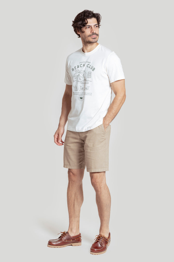 Camiseta Palmera Hueso