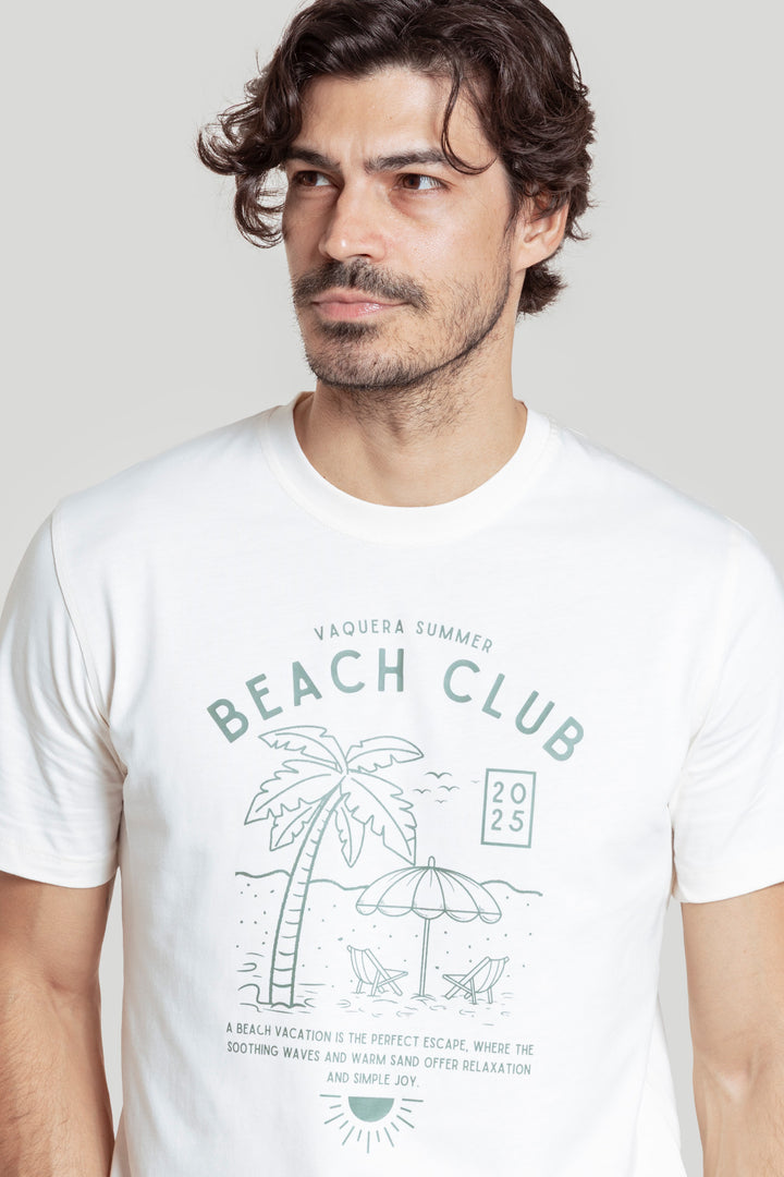 Camiseta Palmera Hueso