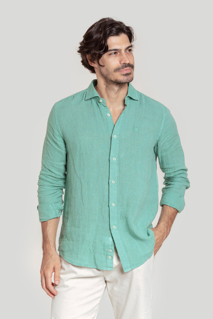 Camisa Lino Verde