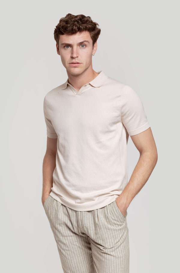 Polo Punto Cuello Beig