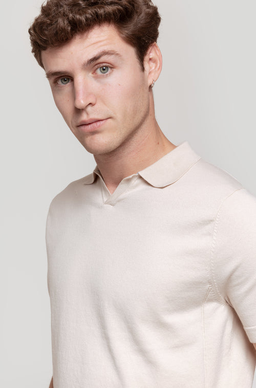 Polo Punto Cuello Beig
