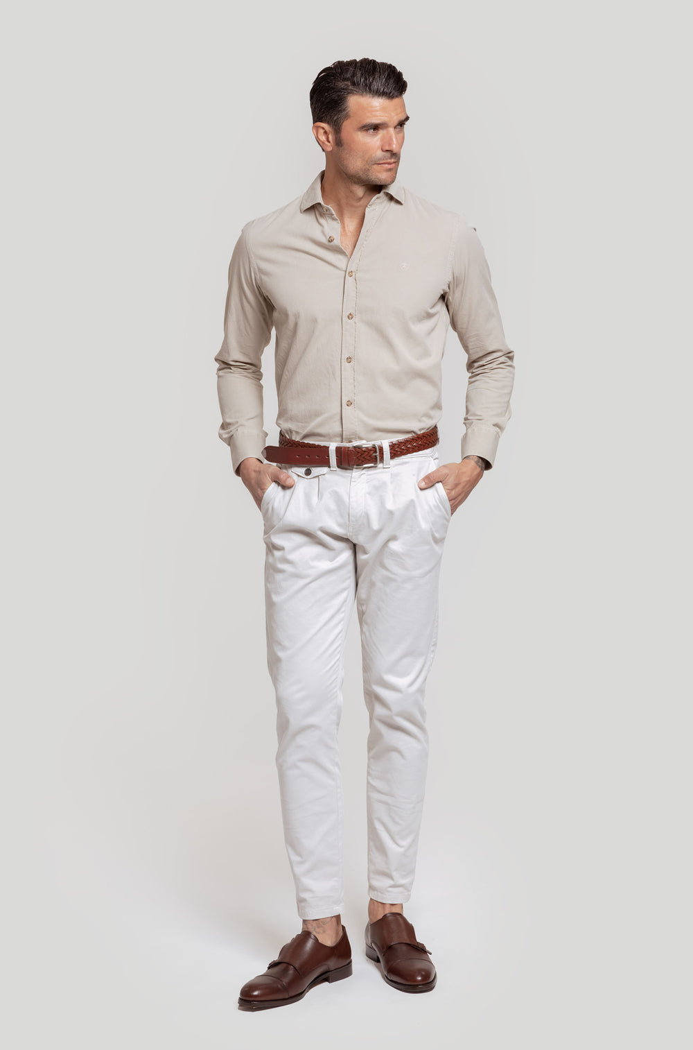 Camisa Lavada Beig