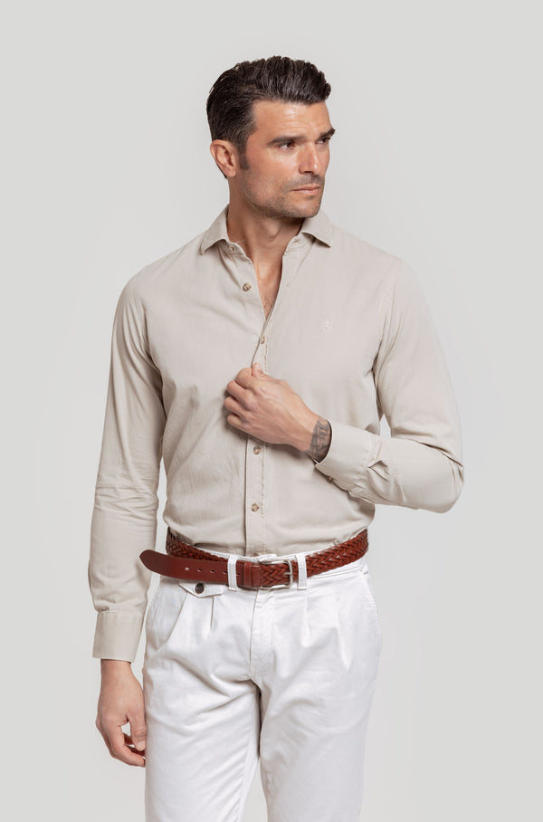 Camisa Lavada Beig