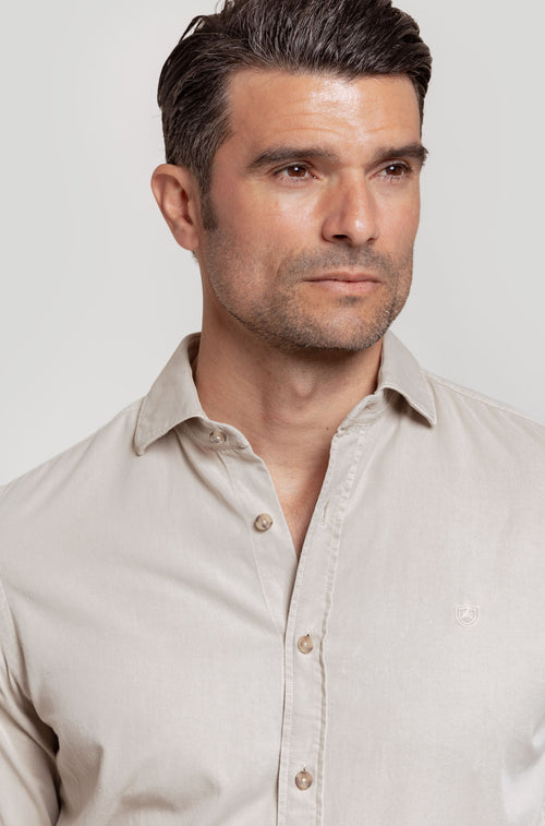 Camisa Lavada Beig