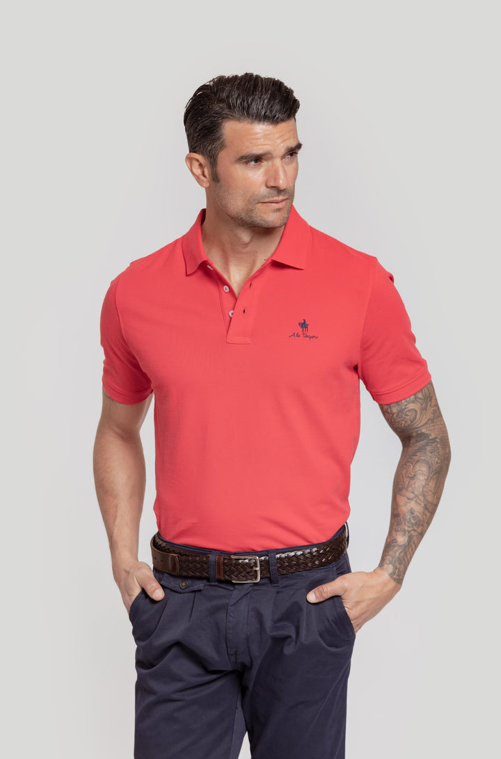 RED DENIM POLO