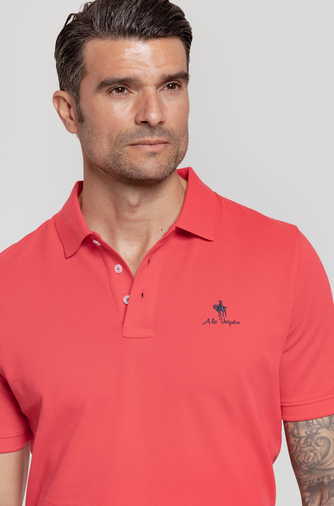 RED DENIM POLO