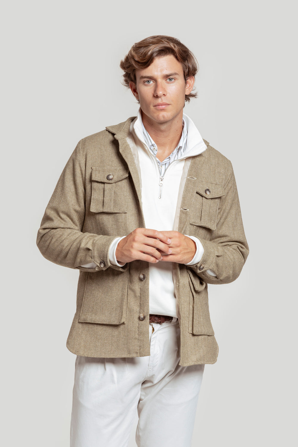 Parka Bolsillos Kaki