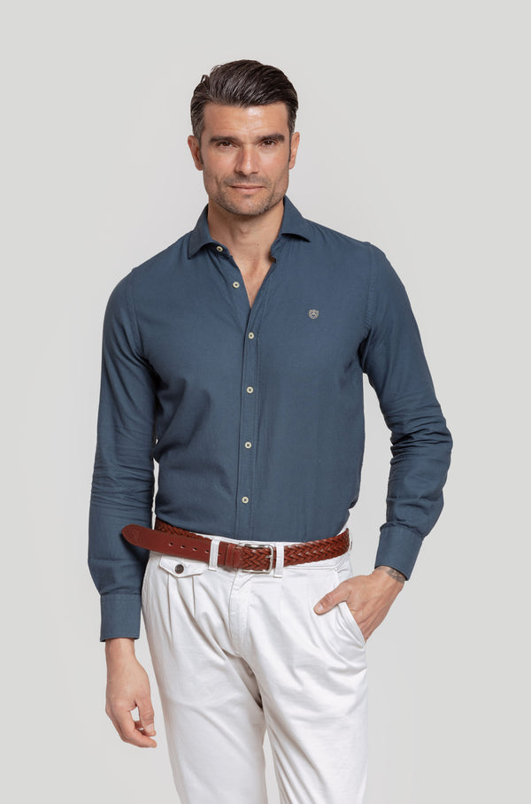 Camisa Mini Estructura Azul